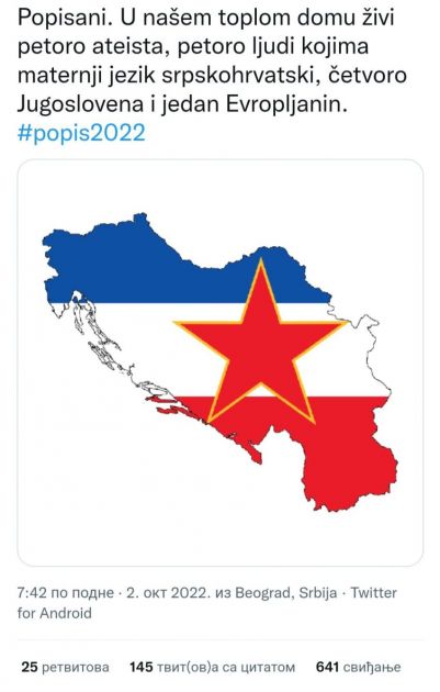 U Srbiji još „živi, živi, duh slovenski“, koliko će Jugoslovena biti kada se završi popis?