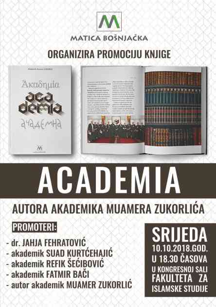 U srijedu promocija Zukorlićeve nove knjige ACADEMIA