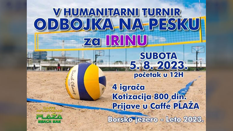 U subotu humanitarni turnir u odbojci na pesku na Borskom jezeru