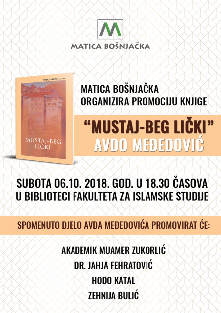 U subotu promocija epa Avda Međedovića “Mustaj beže Lički”