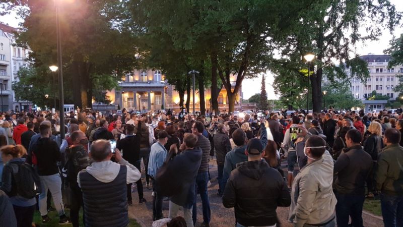 Završen protest ispred zgrade Predsedništva Srbije