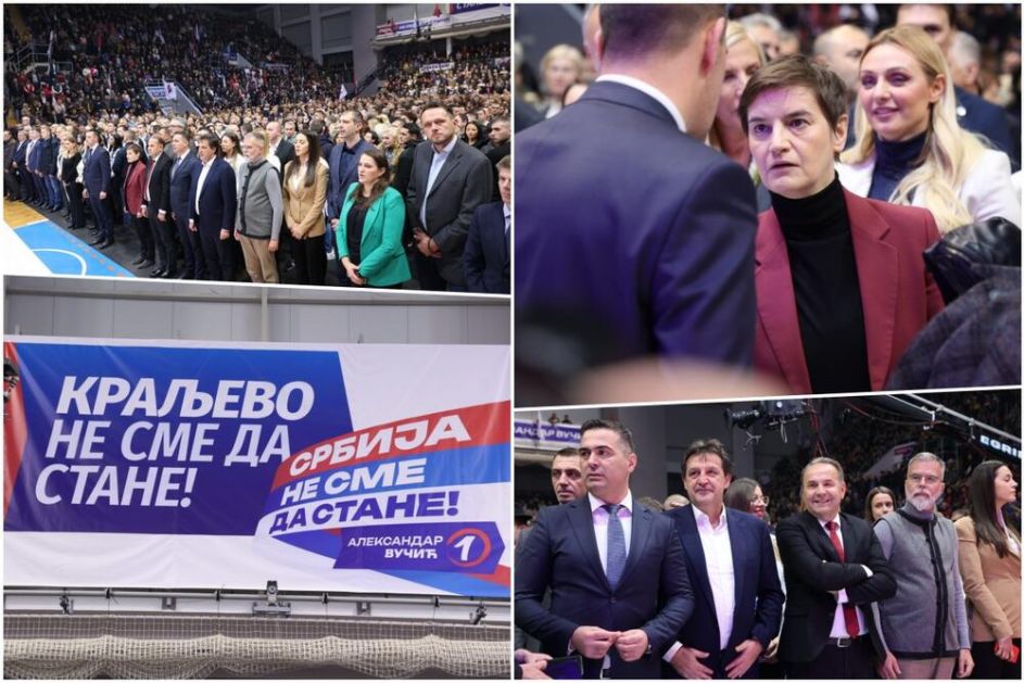 UŽIVO GROMOGLASNE OVACIJE ZA VUČIĆA U KRALJEVU: Izbori nisu igra, razmislite ko čuva Srbiju, a ko bi je sutra na tacni predao