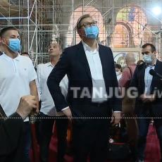 Vučić i patrijarh Irinej  u Hramu Svetog Save: Završetak radova pre kraja oktobra, dolazi i Putin (VIDEO)