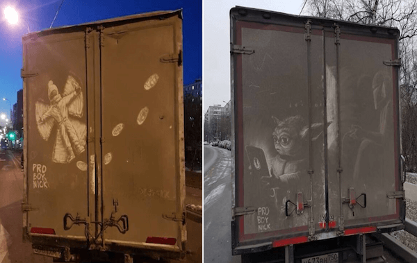 Umetnička dela na prašnjavim kamionima