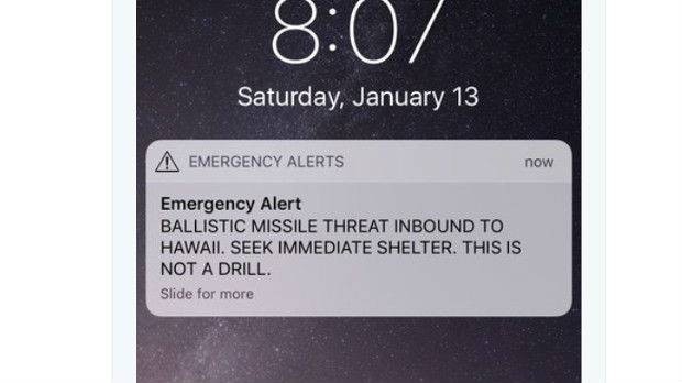Uzbuna na Havajima, lažno upozorenje zbog balističke rakete