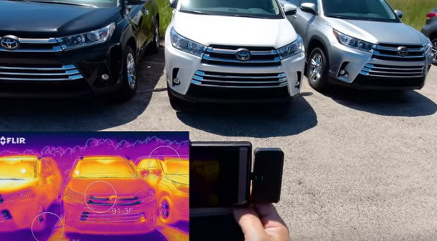 VIDEO: Termalna kamera pokazala koliko se ugreju crni automobili