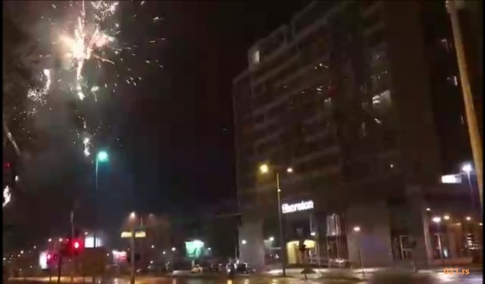 VIDEO: Vatrometom usred noći budili igrače Zvezde u Šeratonu