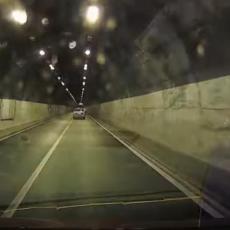 VOŽNJA ZA SVAKU OSUDU: Kod Jablanice nesavesni vozač preticao u tunelu (VIDEO)