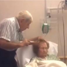 Večna ljubav: Dekica nije želeo da njegova draga izgleda loše u bolnici, pa joj je nežno očešljao kosu (VIDEO)