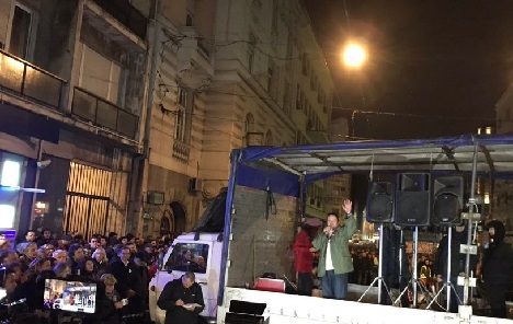 Vidojković na protestu: Ako treba da živim košmar, super je što ga živim sa vama
