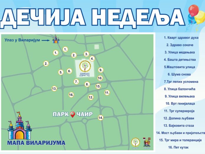 „Vilarijum – čarobni grad za decu i mlade“ u parku Čair od 10. do 17. oktobra
