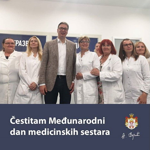 Vučić čestitao Dan medicinskih sestara: Hvala vam na svemu!