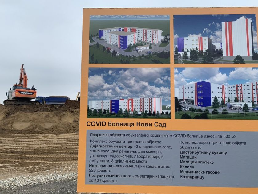 Kovid bolnica u Novom Sadu pri kraju, Vučić: Velika stvar