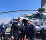 Vučić i Borisov u helikopteru: Nadleteli gradilište Balkanskog toka VIDEO