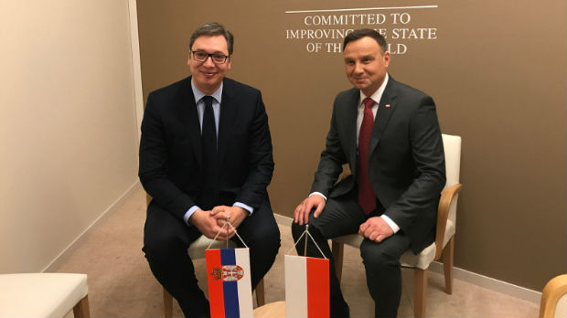 Vučić i Duda razgovarali u Davosu