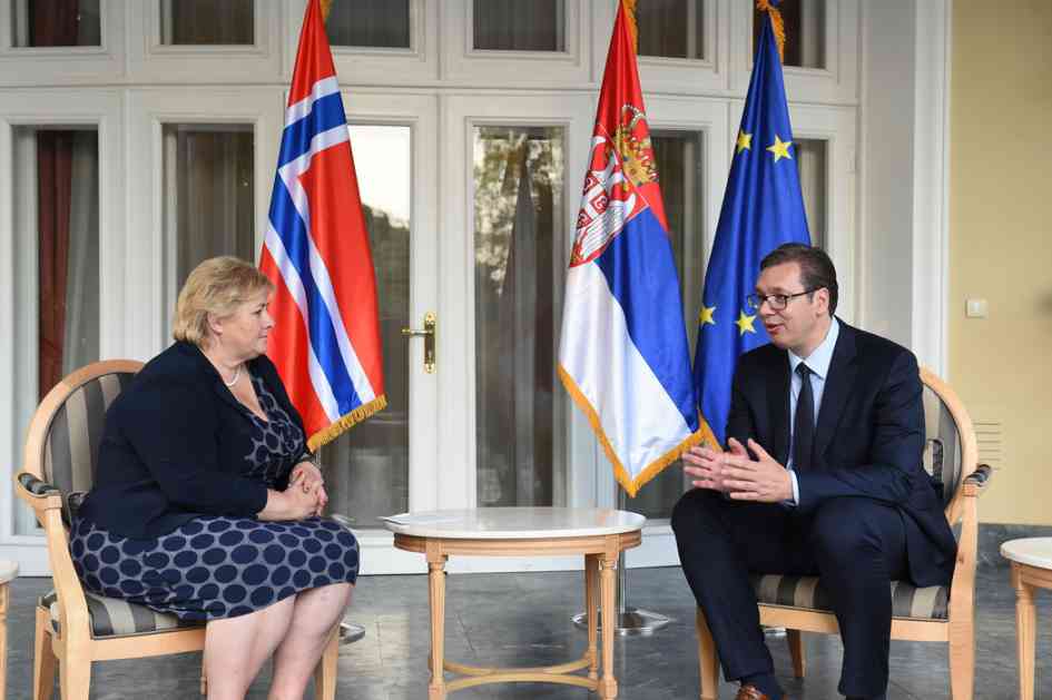 Vučić i Solberg: Dobri politički odnosi, pojačati privredne