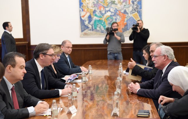Vučić s palestinskim ministrom FOTO