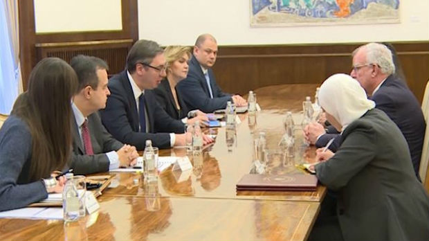 Vučić s palestinskim ministrom o bilateralnim odnosima 