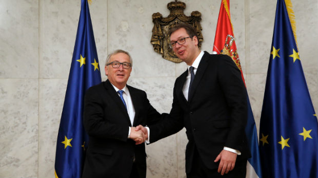 Vučić sa Junkerom i Hanom