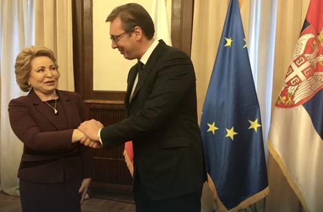 Vučić sa Matvijenko: Srbija za dalje PRODUBLJIVANJE odnosa sa Rusijom