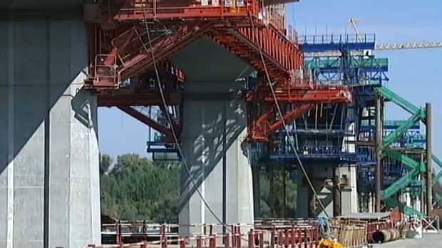 Zadovoljavajuć tempo radova na izgradnji mosta u Obrenovcu