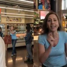 Zamolili je da stavi masku u prodavnici, napravila opšti haos: Uz gnusne psovke izvređala radnike (VIDEO)