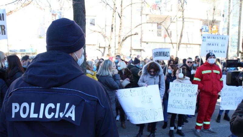 Zdravstveni radnici protestvovali u Mostaru, dogovoreni pregovori s Vladom HNK