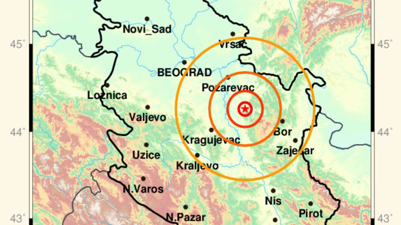 Zemljotres magnitude 4,1 Rihterove skale kod Petrovca na Mlavi, detektovali seizmogrami u Boru i Zaječaru