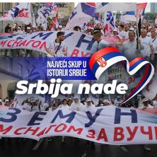 (FOTO) OGROMAN BROJ GRAĐANA IZ ZEMUNA STIŽE NA SKUP NADE: Svi kao jedan u koloni podrške predsedniku Vučiću