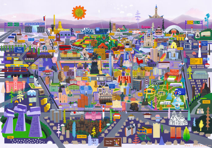 Živopisna panorama Niša pančevačkog umetnika na izložbi „Uzbudljivi gradovi“