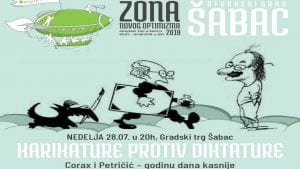 Zona Novog Optimizma počinje u nedelju u Šapcu izložbom „Karikature protiv diktature“