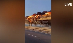 Zvaničnici: Kamion bomba oštetio most koji povezuje Krim sa kopnenim delom Rusije (VIDEO)