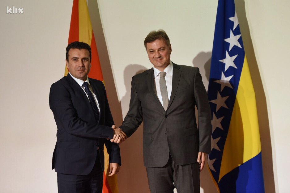 Zvizdić i Zaev nakon sastanka u Sarajevu: Ciljevi Makedonije i BiH su integracija u EU i NATO