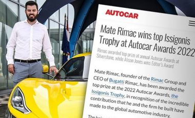 Britanski magazin Autocar dodelio Rimcu najprestižniju nagradu